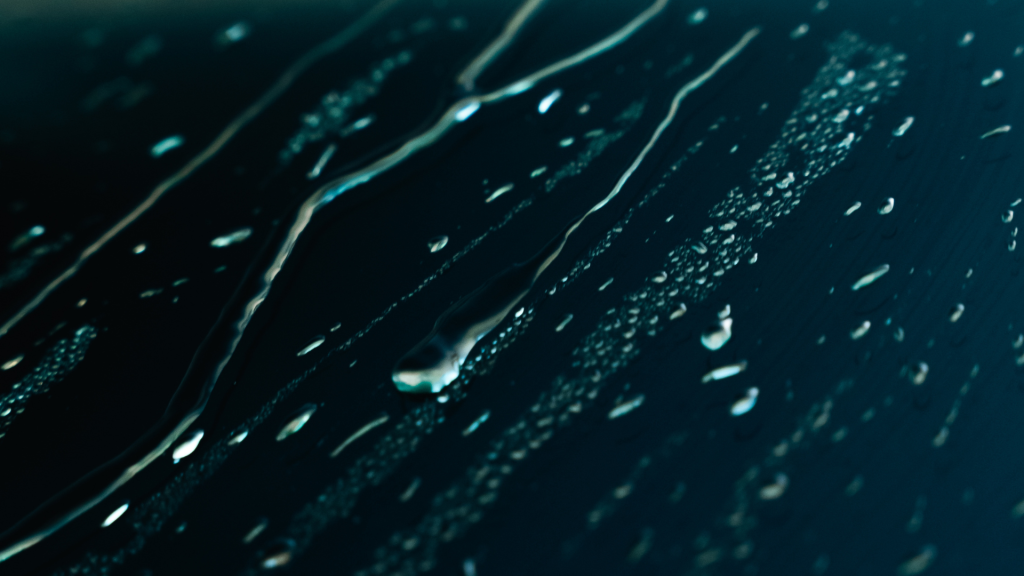water drops on windshield